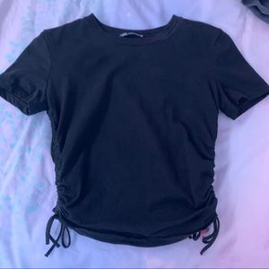 Black Zara Cinched Tee